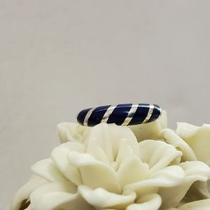 Sterling Lapis Band Ring